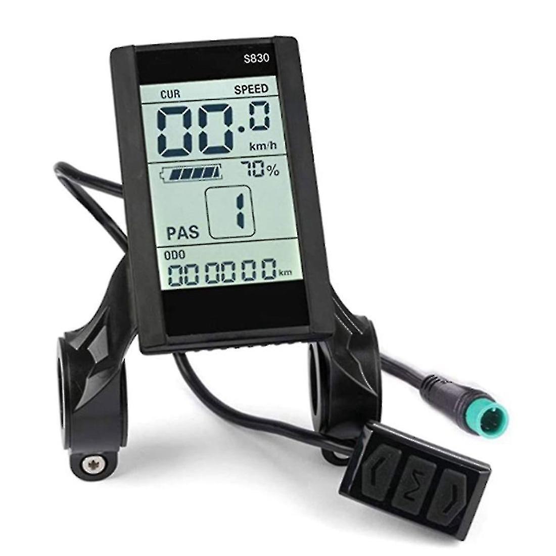 Protocol 2 Electric Bicycle Bike Display 24v 36v 48v Lcd S830 Display With Usb Waterproof Connectio