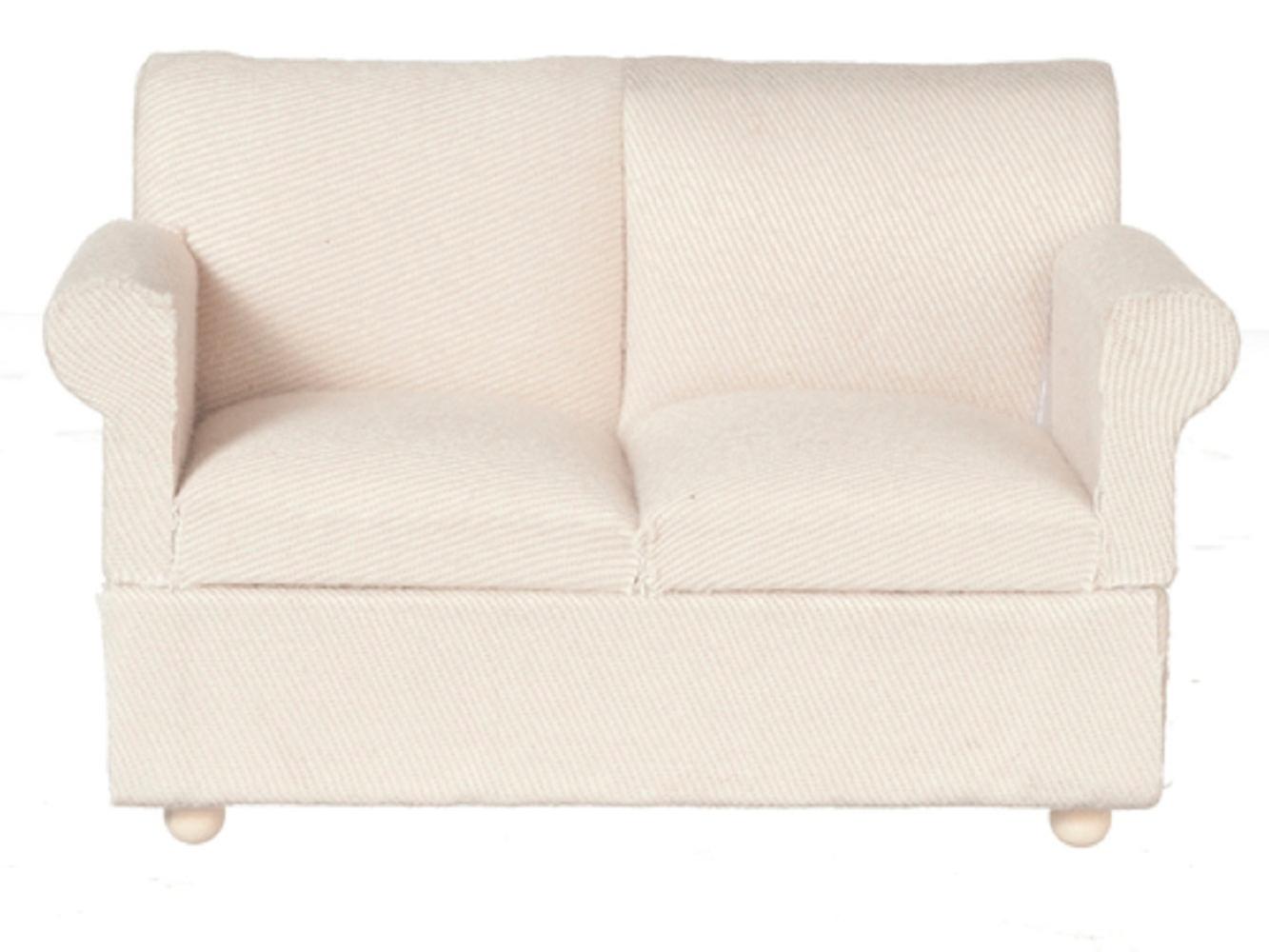 Dolls House Hessian Κλασικός Μοντέρνος Καναπές 2 Έπιπλα Σαλονιού Κρέμας Καθιστικού