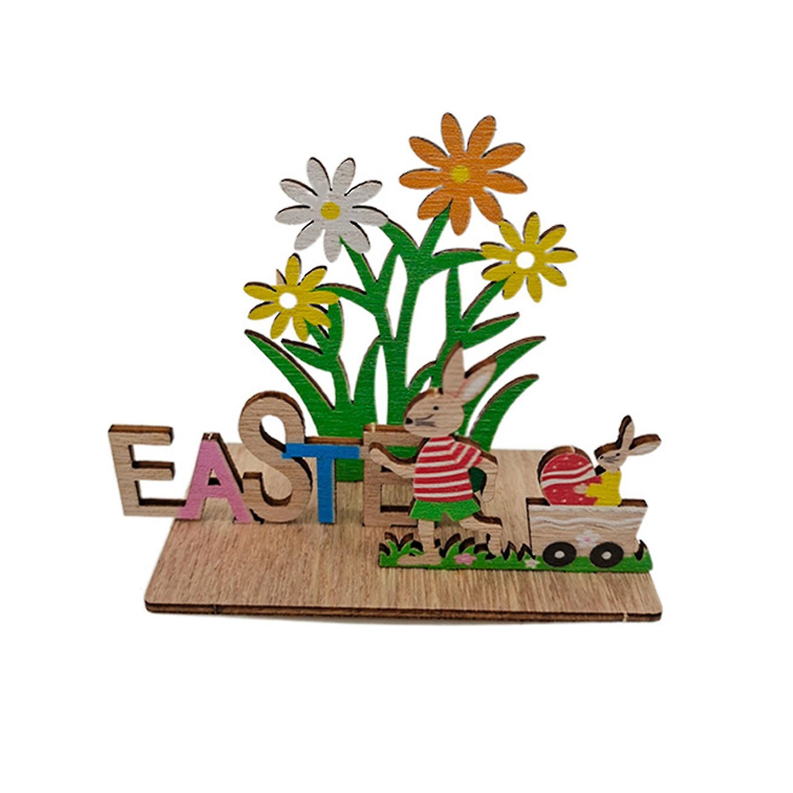 Easter Bunny Wood Decor Easter Tiered Tray Decorations
