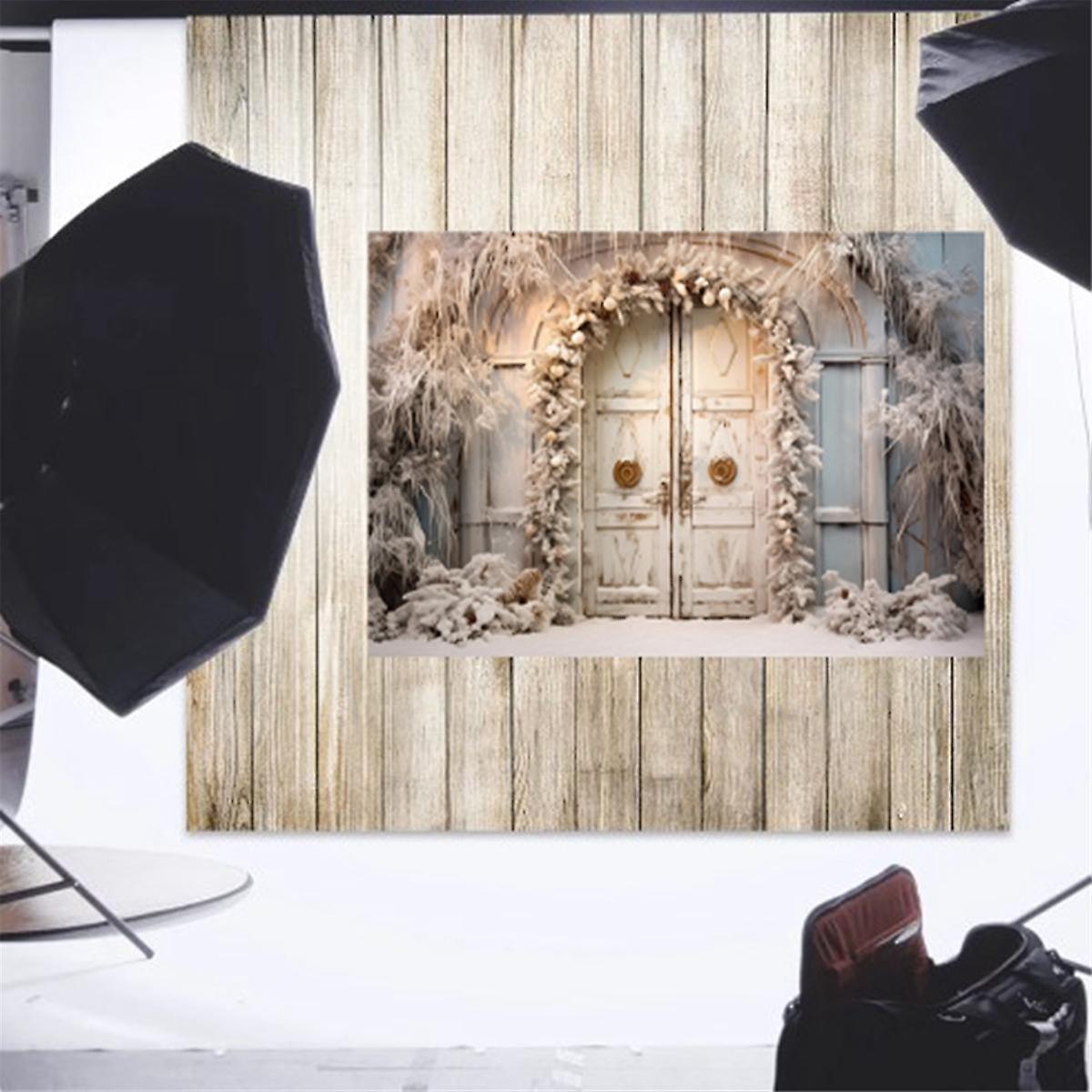 210cmx150cm Christmas Background Cloth Christmas Door Party Decoration Photo Studio Children Photog