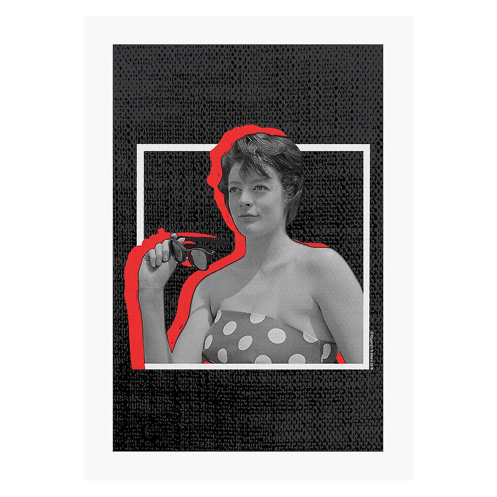 TV Times Maggie Smith Retro Frame A4 Print