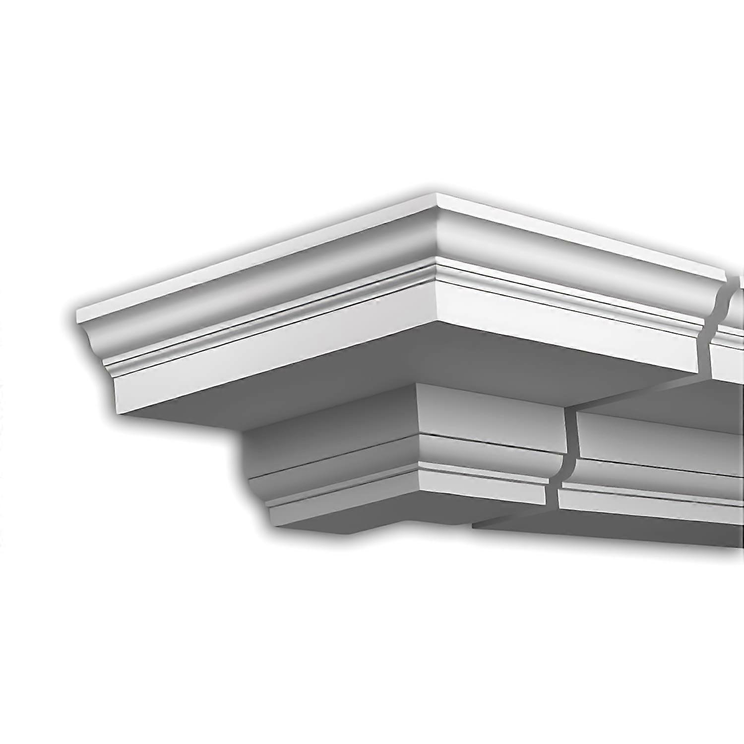 Profhome Decor 1 x External angle joint element 431111 Profhome white Rigid polyurethane foam pre-primed lightweight, stur