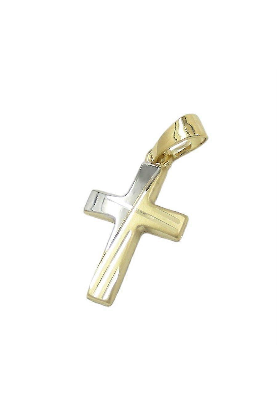 Pendant Crucifix Bicolour 14k Gold - Gl430685