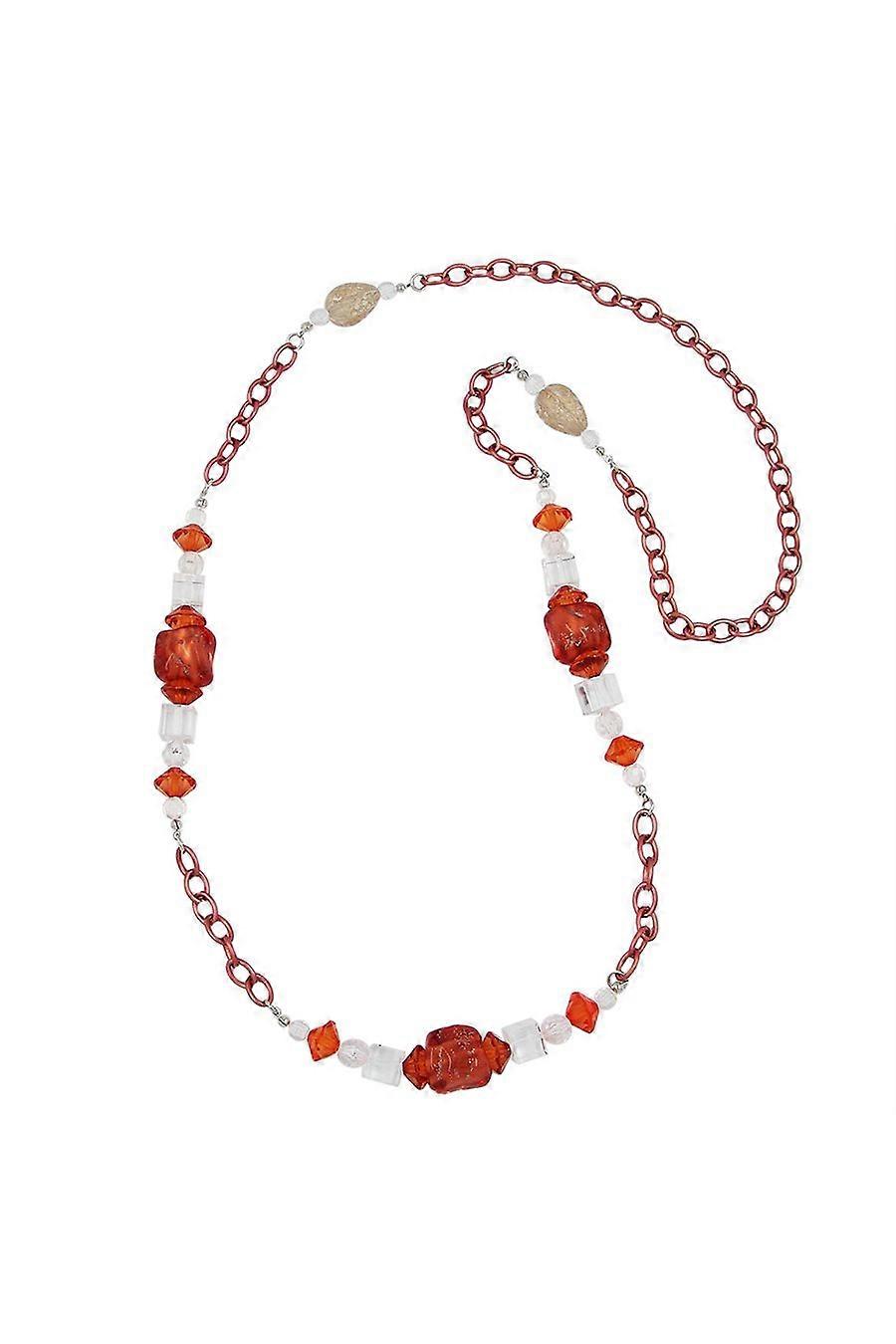 Necklace Stone-pearl Anchor Chain 90cm - Gl02444