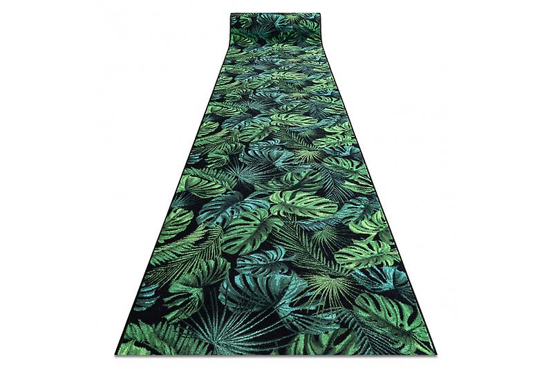 Runner anti-slip MONSTERA Leaves, gum green 67 cm