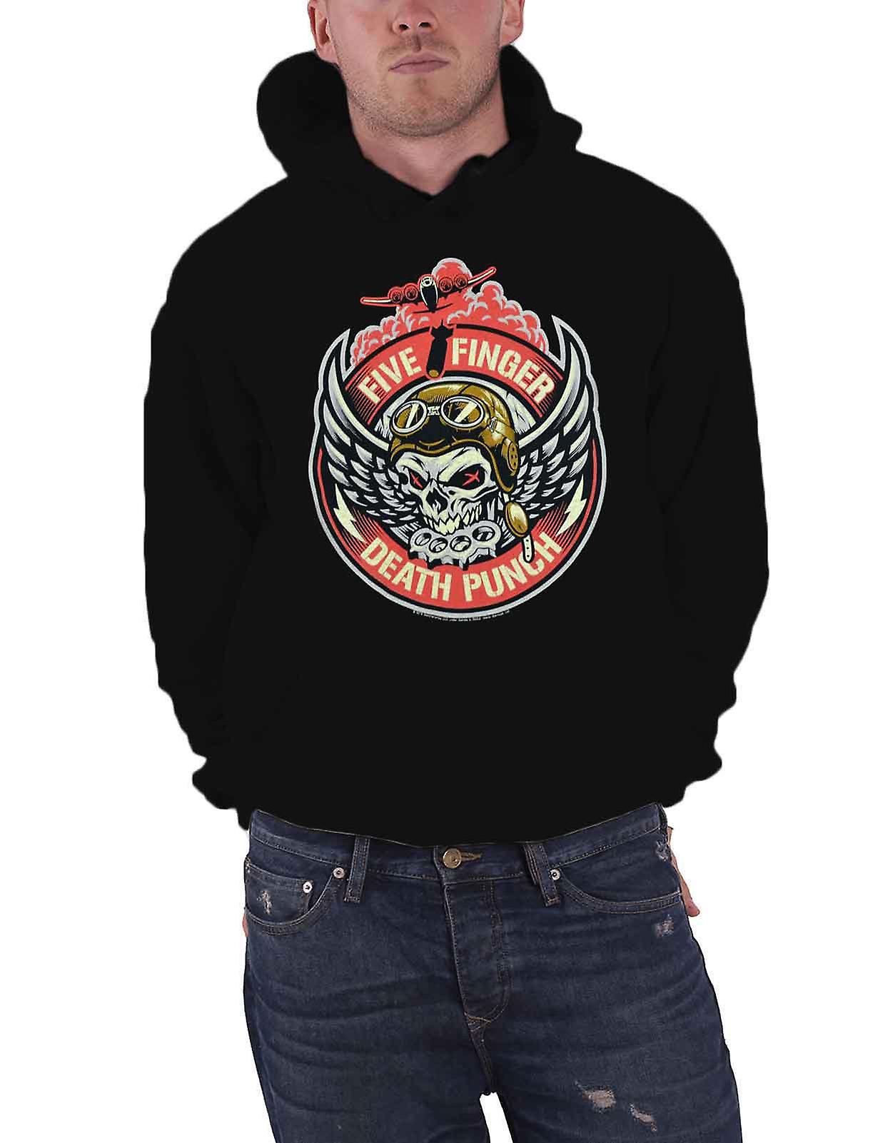 Five Finger Death Punch Bomber Patch Pullover Hoodie