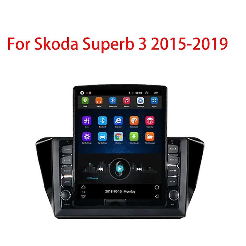 Tesla Type Android For Skoda Superb 3 2015-2019 Car Radio Multimedia Video Player Navigation GPS