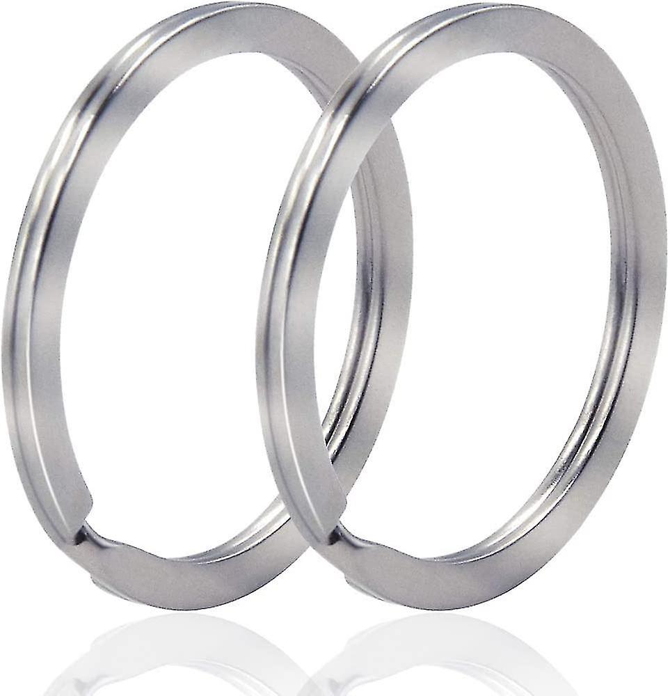 Key Ring - 100PCS, 32mm Nickel Plated Square Edged Split Key Chain Rings Arts & Crafts, Lanyards (100)