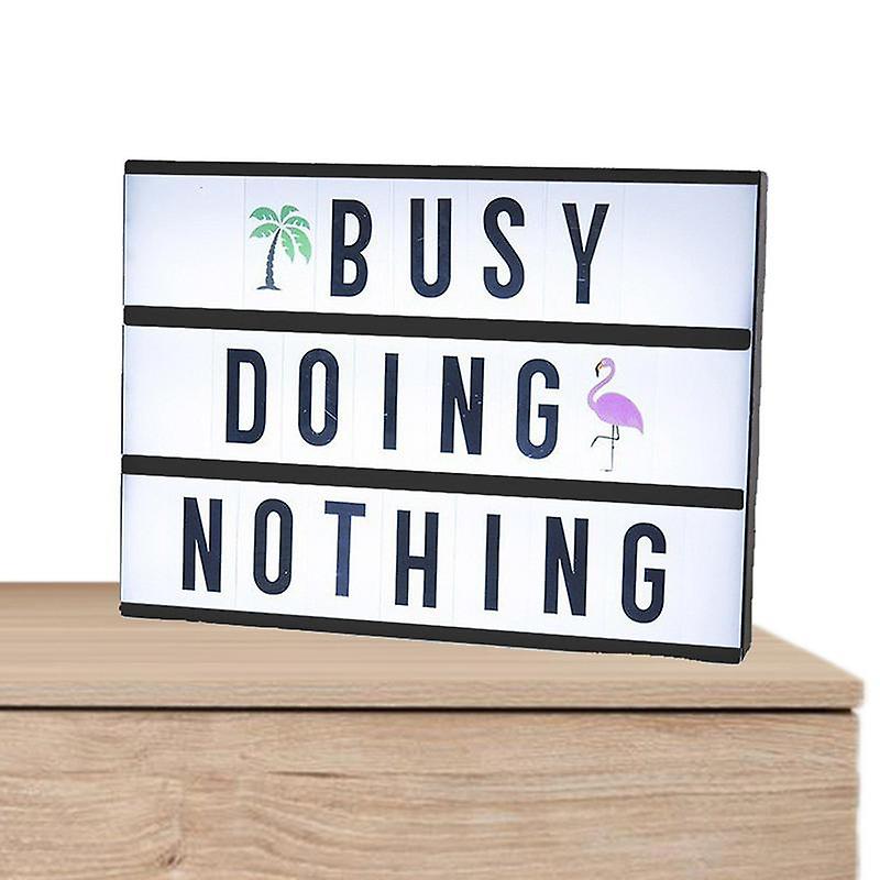 Cinema Light Box Home Decor With 96 Letters And Characters A4 Size LED Note Sign Lightbox To Decorate Pub Patio