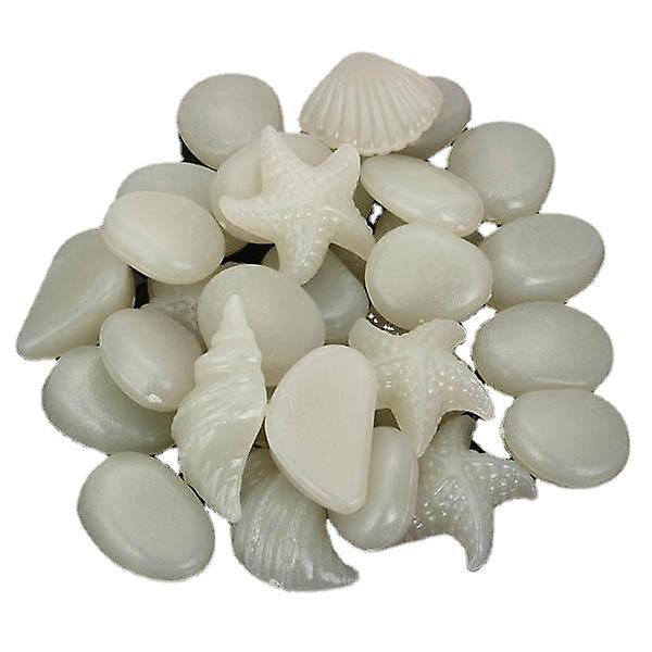 50Pcs Glowing Artificial Pebbles Stones Garden Path Flower Pot Decor Landscape Noctilucent Stone