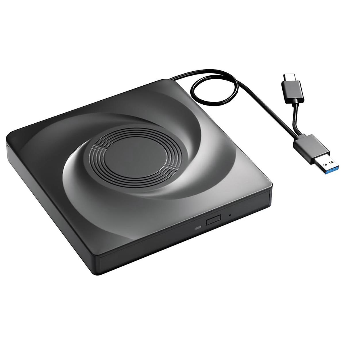 External CD/DVD Drive Burner, CD ROM DVD Player Portable CD Reader for Laptop PC 11/10/7 Linux OS