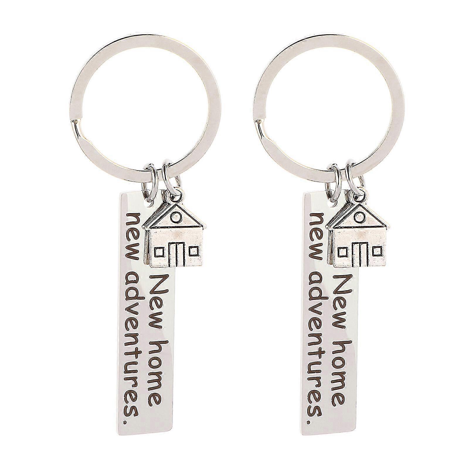 2pcs Housewarming Gift Keychains Home Key Chains Bag Keys Hanging Pendants
