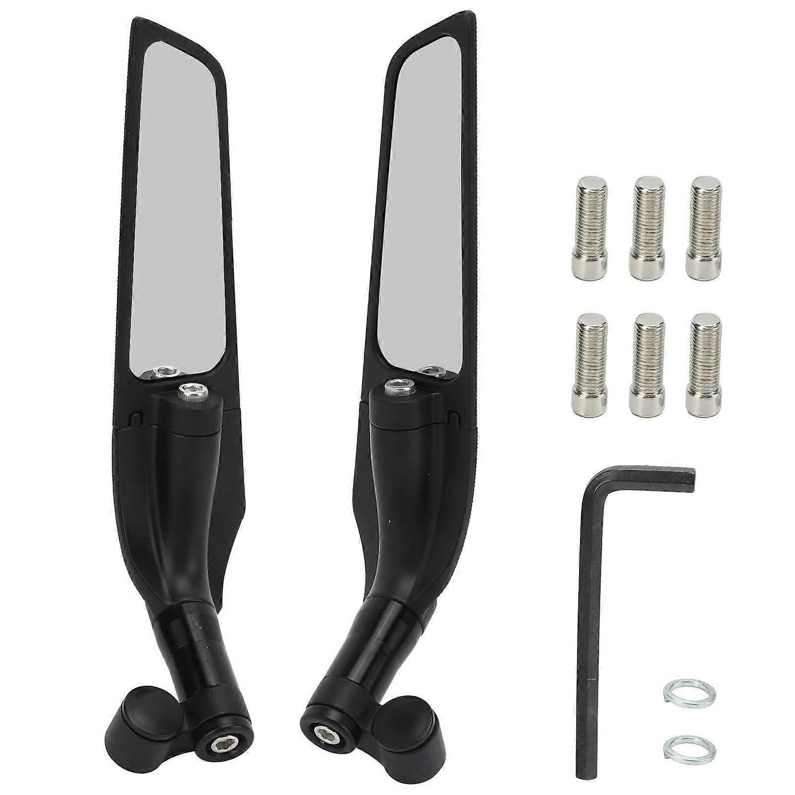 2pcs Motorcycle Wing Mirror Adjustable Handlebar Rear View Mirror Replacement for S1000RR 20152021 E2U711