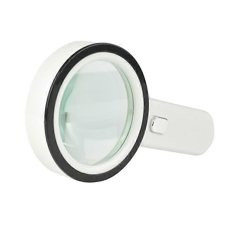 Extra Large Handheld Strong Magnifying Glass With 12 Led And Uv Light,30x Best Jumbo Size Illuminate