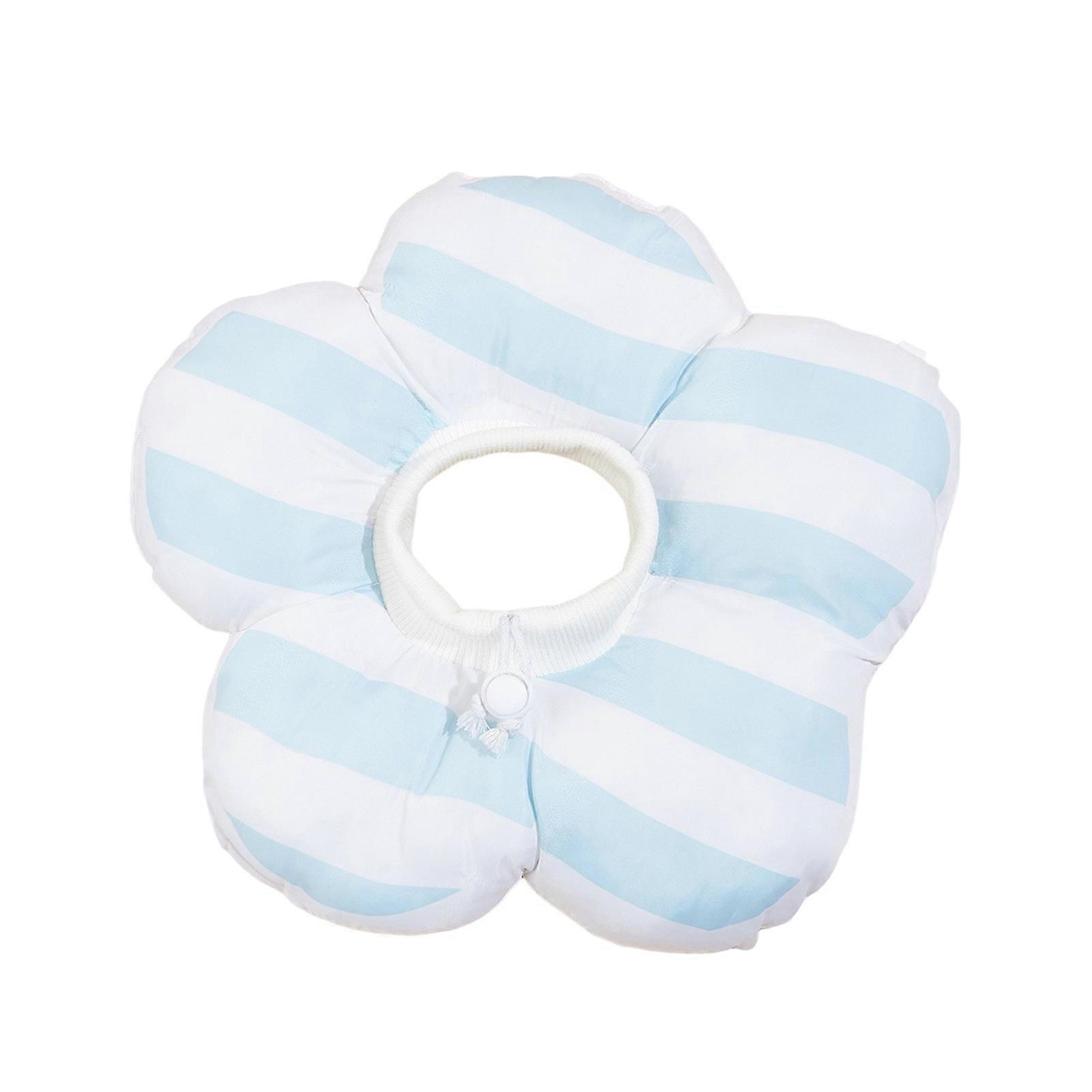 Pet Recovery Collar Adjustable Drawstring Flower Cat Cone to Stop Licking Soft Elizabethan Collars for Kitten Puppy And Small Dogs Post-Surgical Neck 