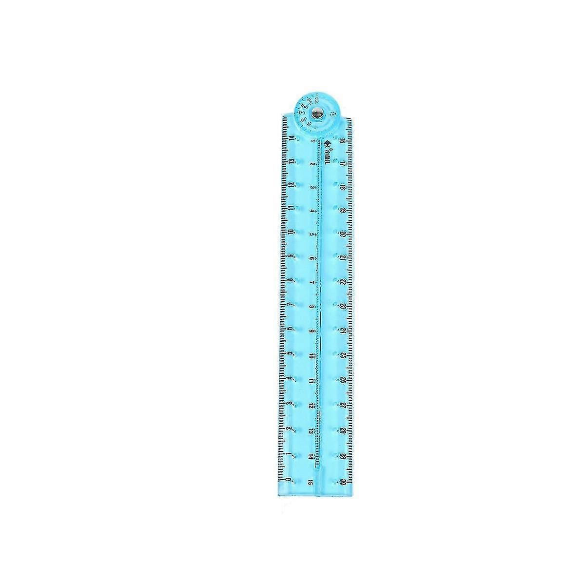 Folding Ruler Color Flexible Ruler Plastic Transparent Ruler Bendable Foldable Expandable
