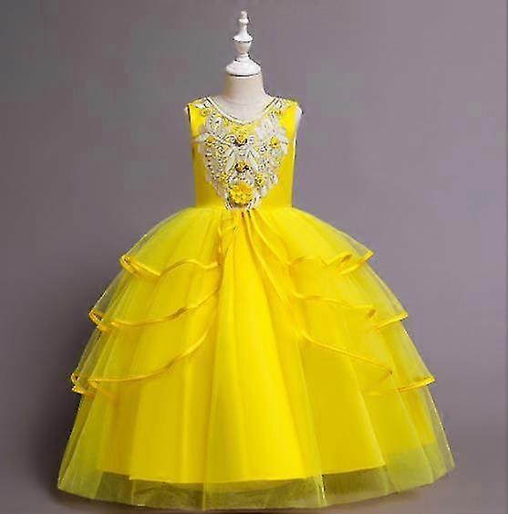 GYFDYM New Design tyttöjen mekot, kesäsynttäriprinsessamekot, tyttöjen pitkät mekot, lasten isäntäcatwalk-iltapuvut