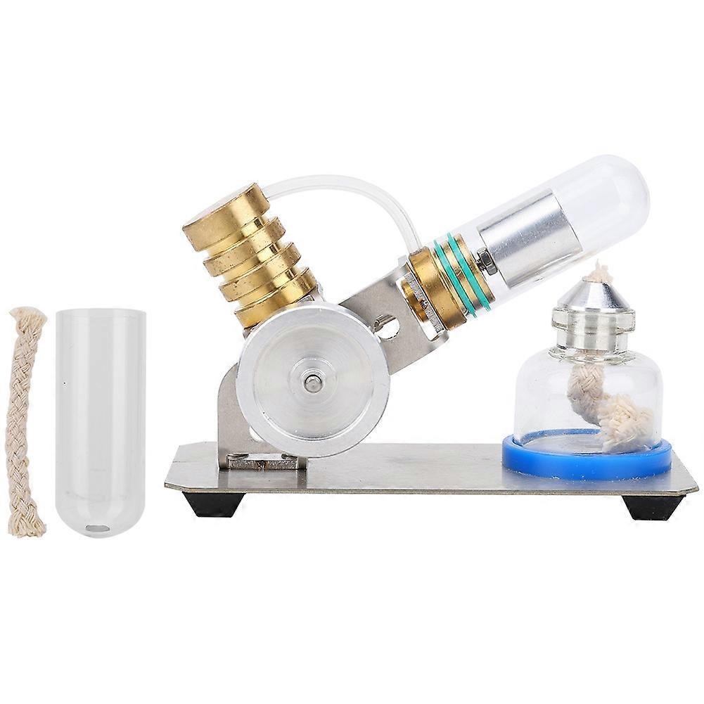 V Type Stirling Engine Model Physics Experiment Educational Tool Toy Kit