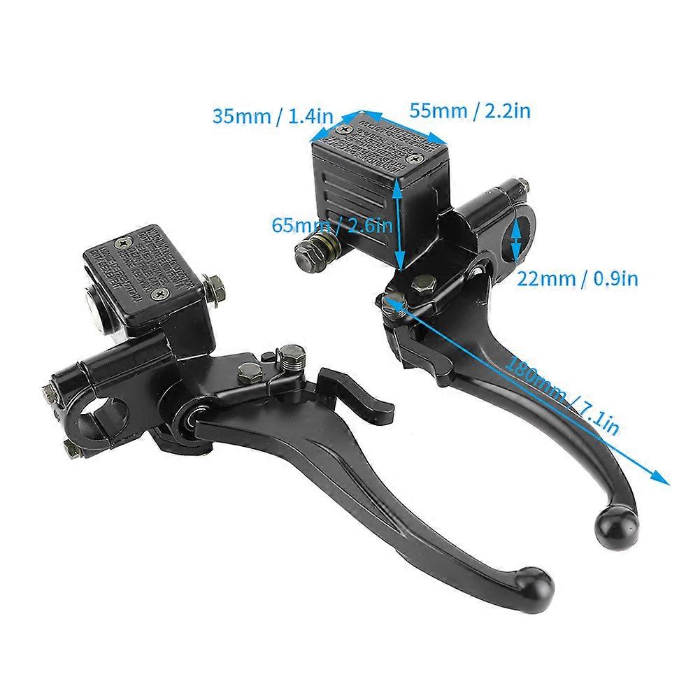 Coppia di Frizione Idraulica Sinistra / Destra Superiore Sinistra / Destra Pompa Freno Anteriore / Posteriore con Maniglia Blocco di Parcheggio per Moto 150cc 250cc ATV GY6