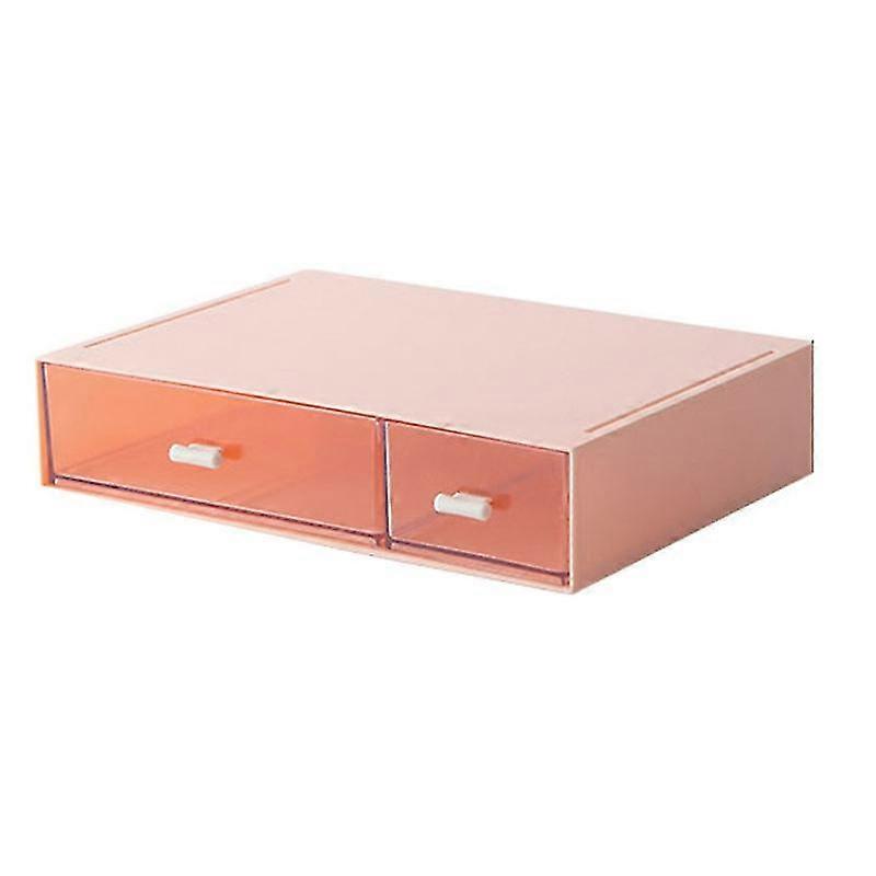 Desktop Storage Box Can Be Superimposed Drawer Type Rack,pink 2