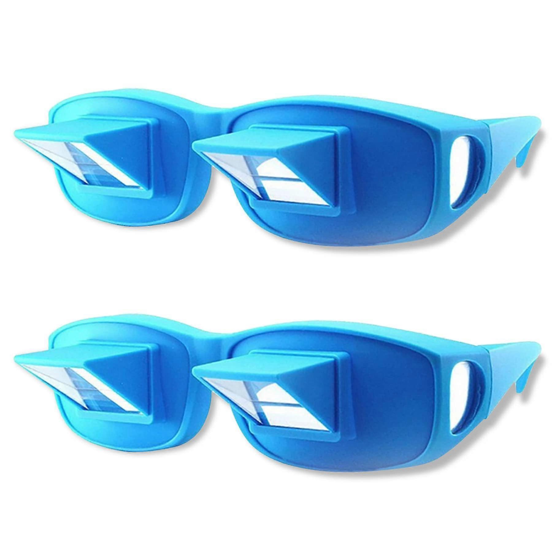 2pcs lunettes à prisme pour la lecture au lit Lunettes à prisme de lecture, poids léger latéral paresseux-yvan
