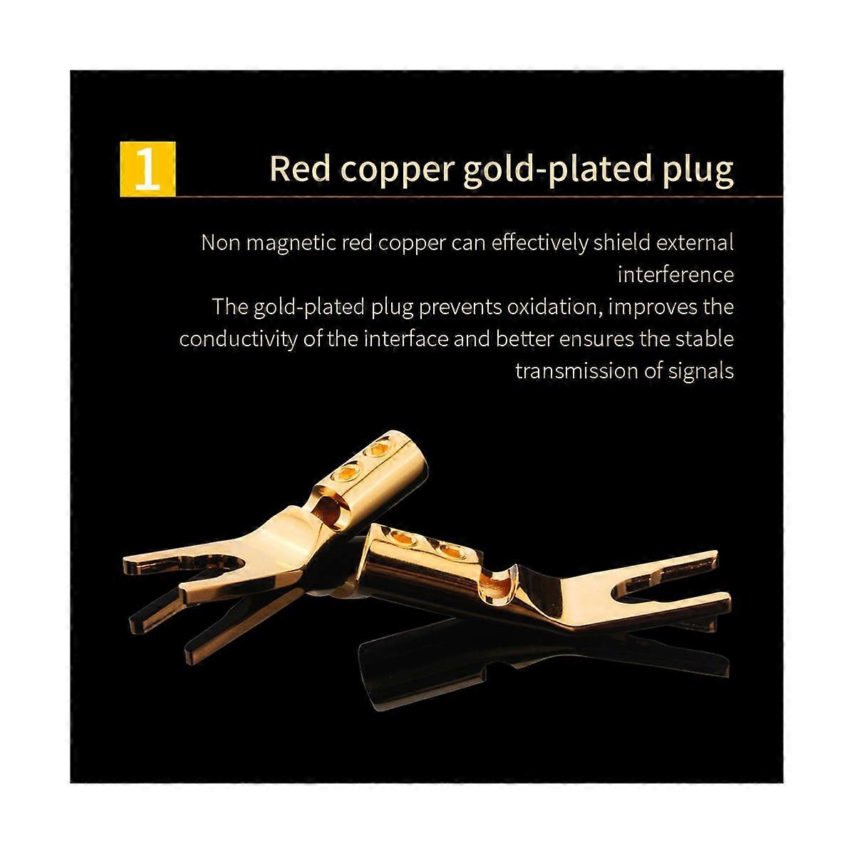 8PCS Connettori Speaker HiFi - Spade A Banana Y/U In Rame Placcato | Con Vite Per Facile Installazione - Foto 5