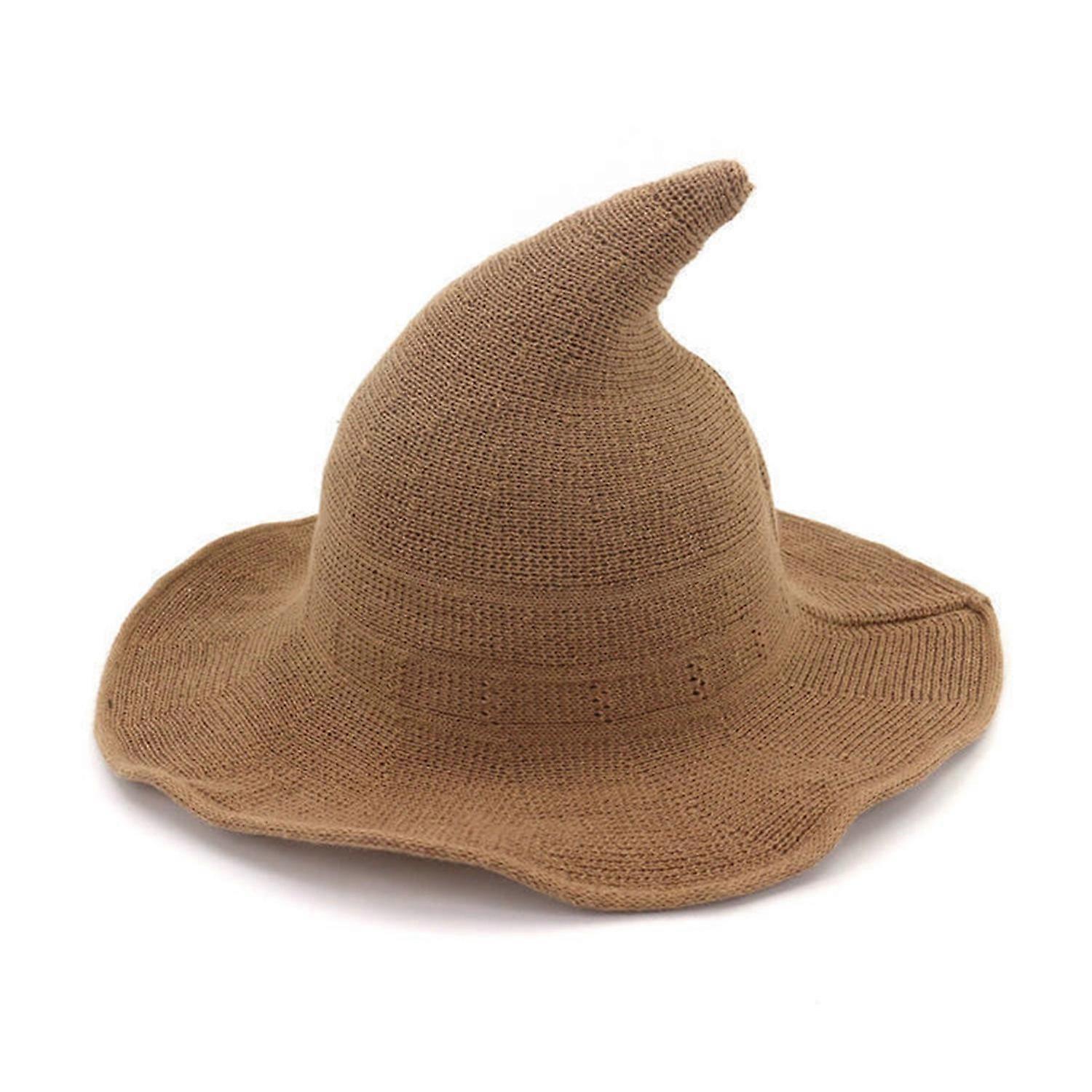 Halloween Witch Hat Elastic Material Unisex Solid Color Sun Protection Foldable Carnival Masquerade