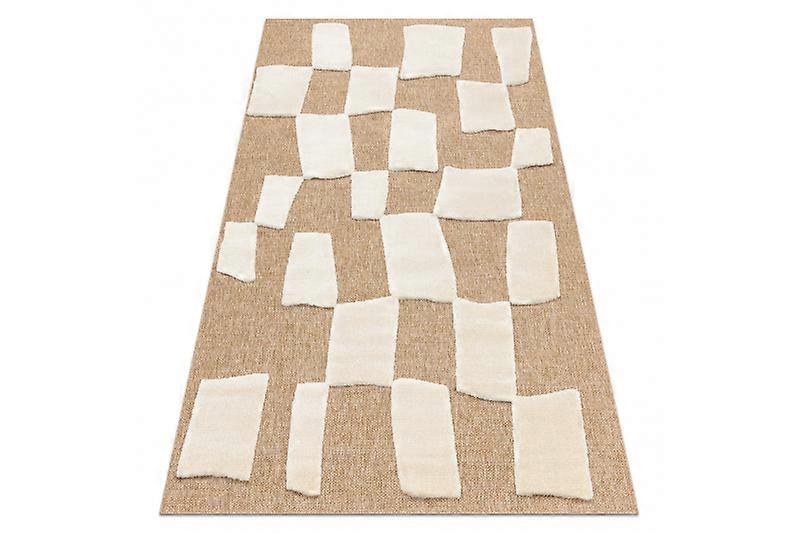 SPARK 0710A beige / cream carpet - Geometric, sisal, structural