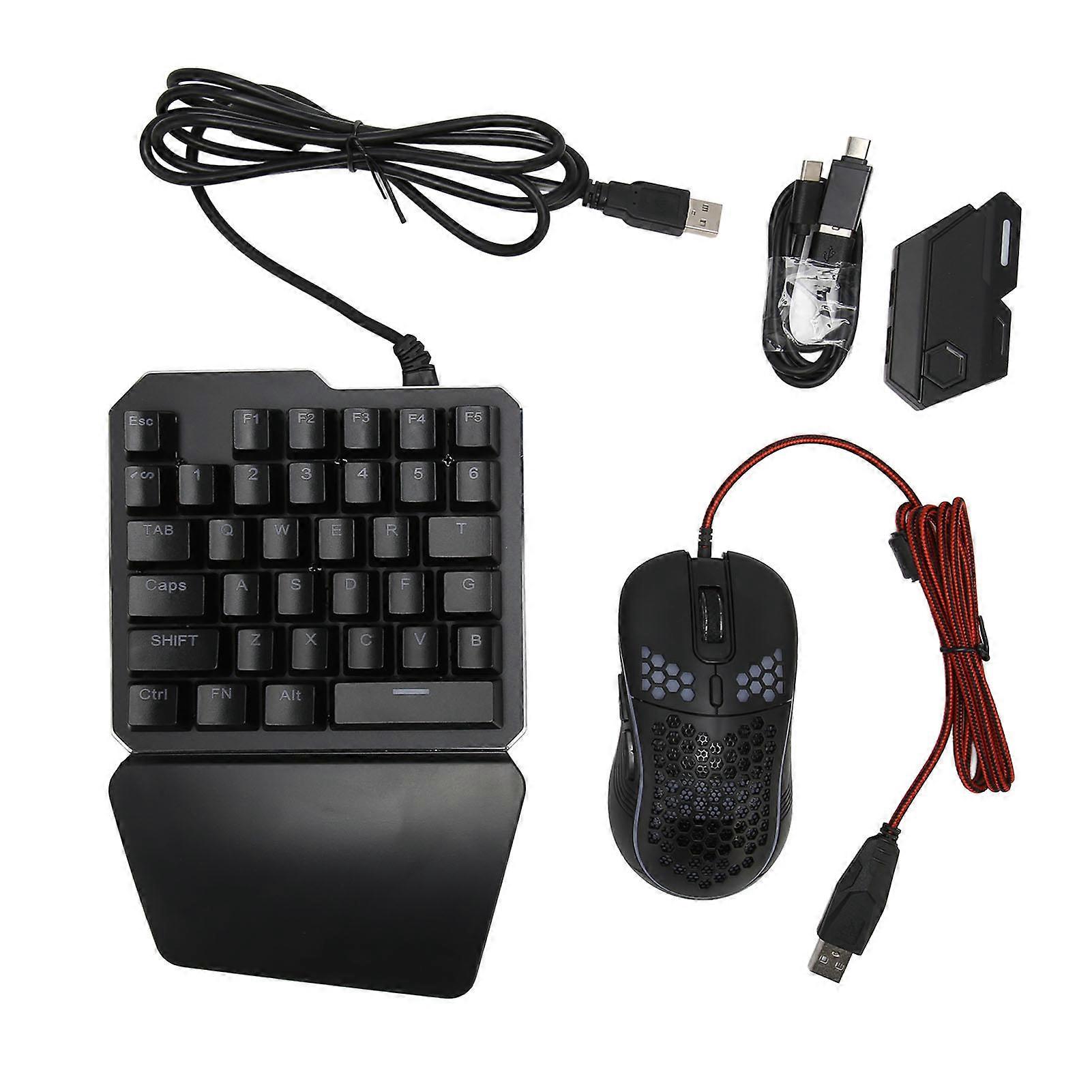 Keyboard Mouse Converter Set Programmable Wired Mechanical Keyboard Mouse Adapter Combo for PS3 for PS4 for Switch