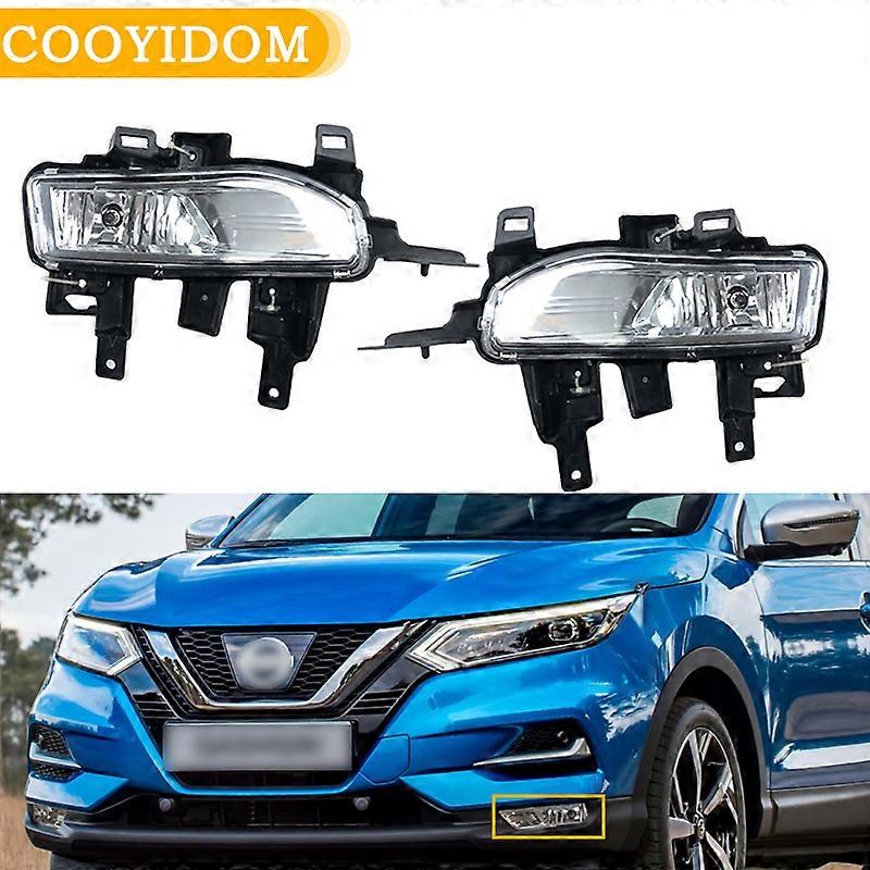 Car Front Bumper Fog Lamp Working Fog Lamp Kit For NISSAN Qashqai 2018 2019 Halogen front bumper Fog Light Harness