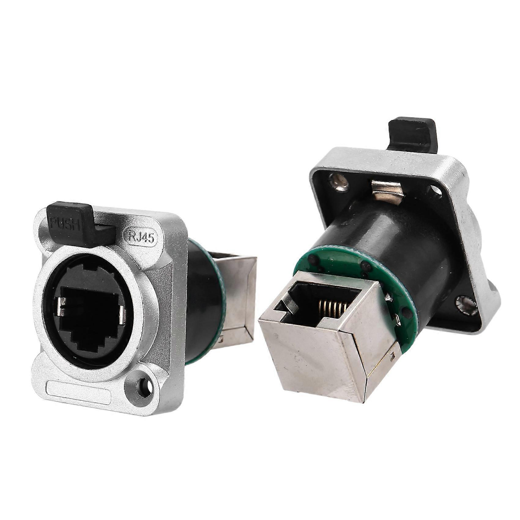 2PC RJ45 Network Connector 8P8C Female Panel Mount Sockets RJ45 Ethernet Connector(Right Angle)