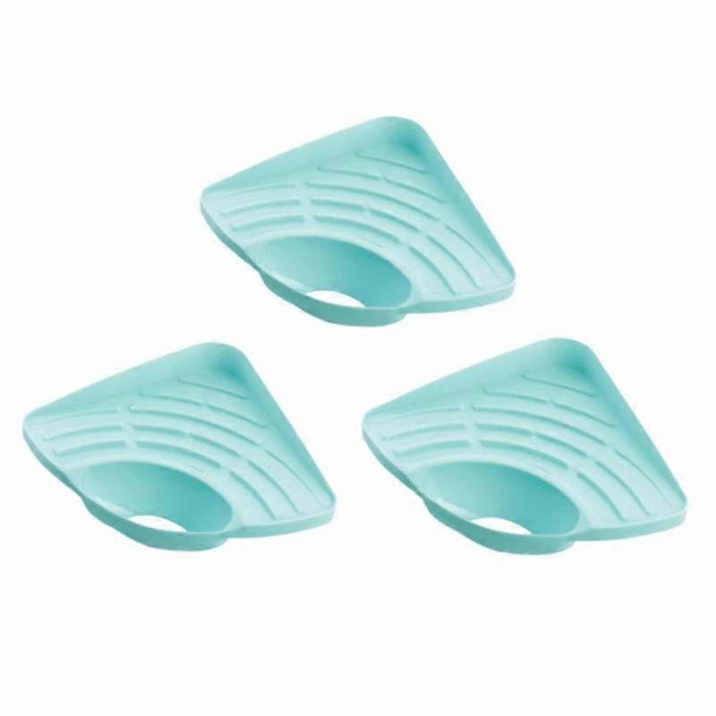 Multifunctional corner plastic water filter rack for kitchen (blue*3)