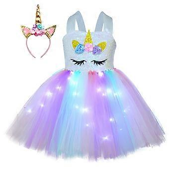 strapless open back dress Unicorn Light Up Rainbow Princess TUTU main image 1