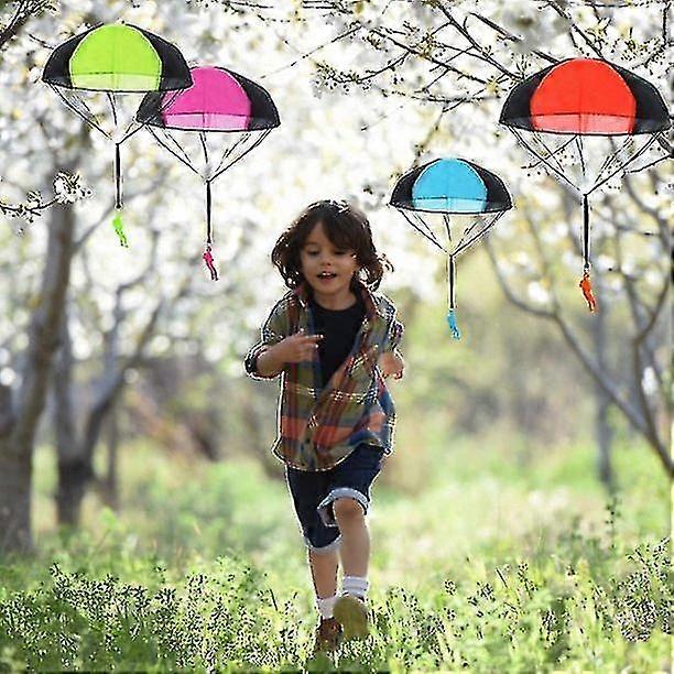 4 قطع رميت باليد دمية صغيرة الجنود المظلة اللعب الأطفال في الهواء الطلق متعة الدعائم الرياضية المظلة للجنود المحمولة جوا