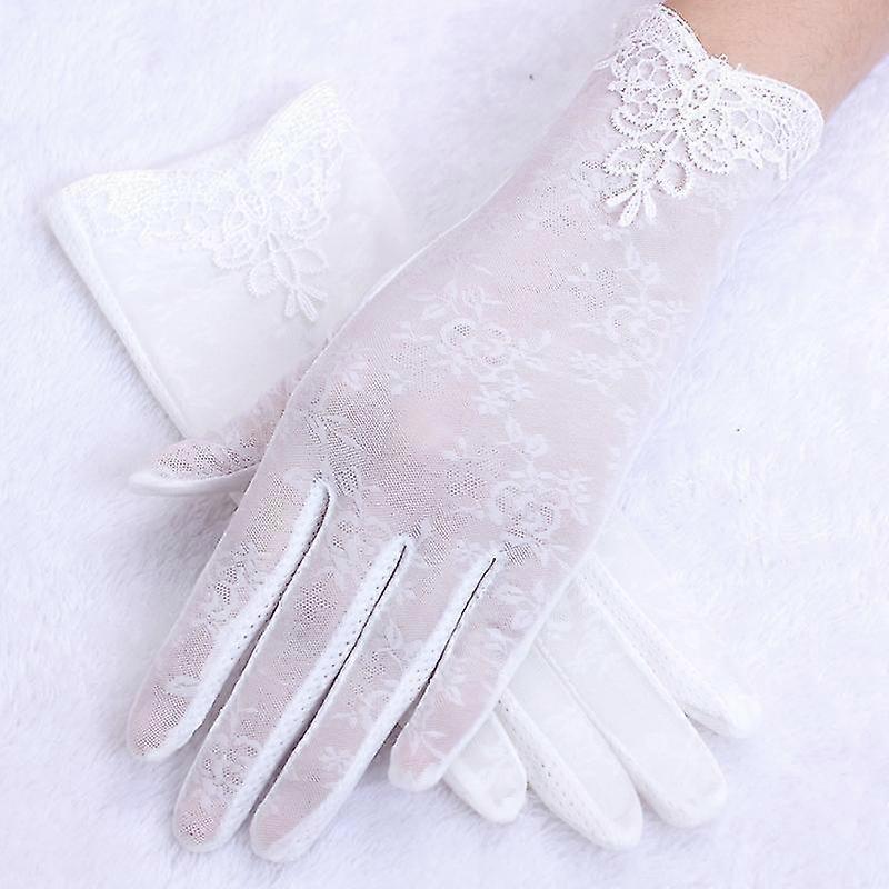 Sunscreen Gloves Women's Summer Thin Short Touch Screen Gloves