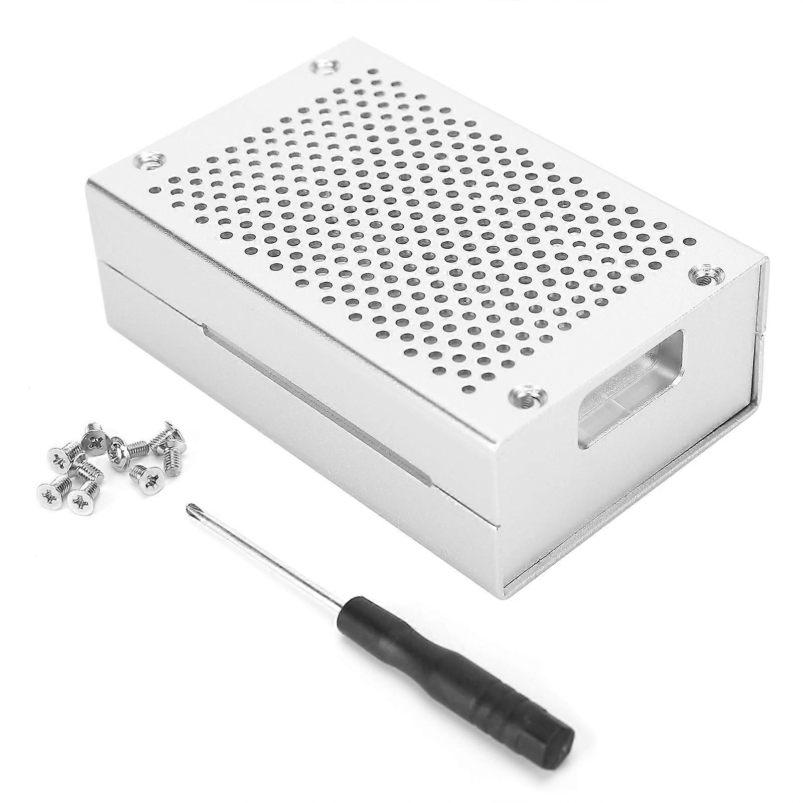 Aluminum Alloy Protective Shell Dustproof Heat Dissipation Enclosure for Raspberry Pi 3B