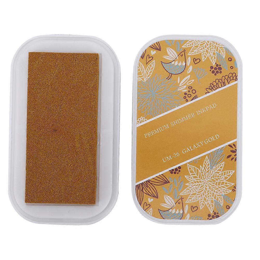 Ink Pad Metal Color Large DIY manual ambarcațiuni cauciuc ștampilă program carte cerneală padRocket roșu auriu