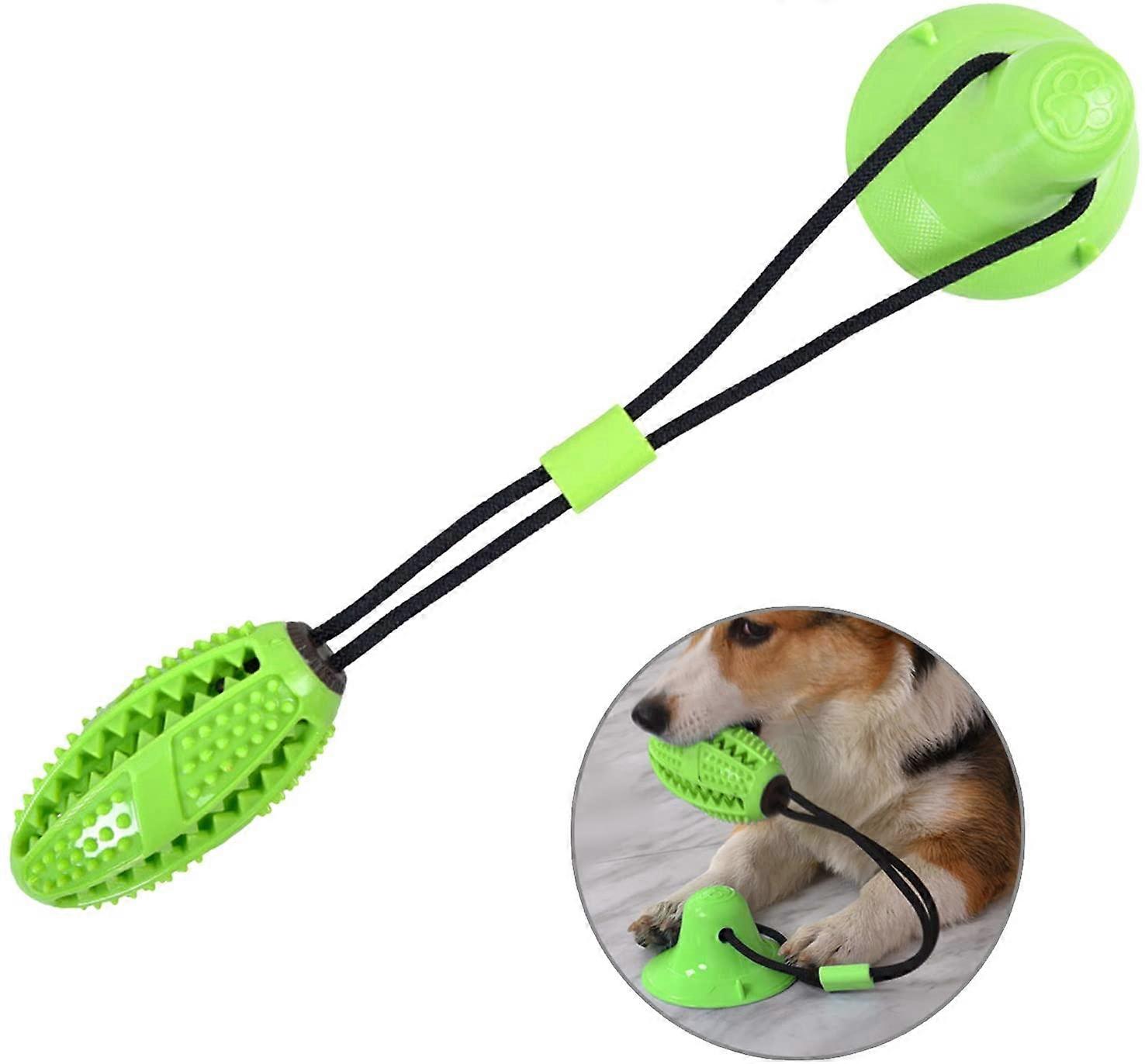 Dog Chew Toy With Suction Cup For Aggressive Chewers, Puppy Training Treats Food Dispensing