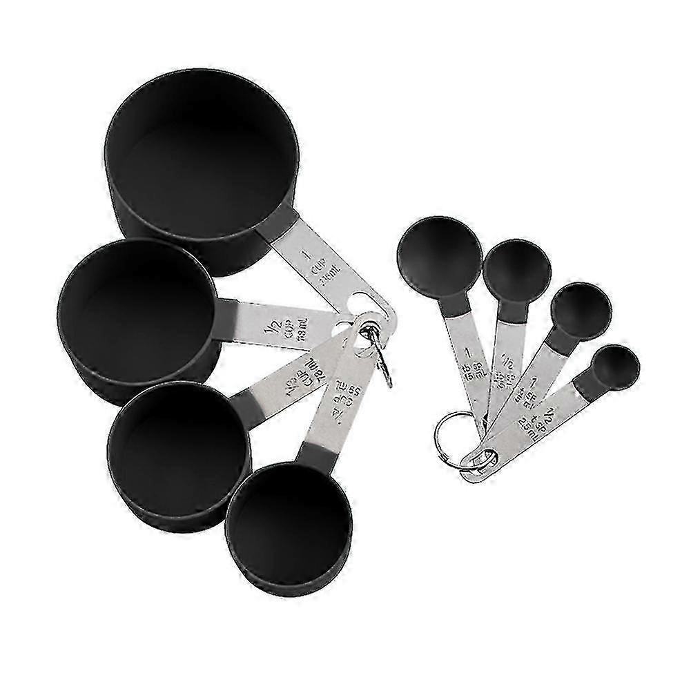 8pcs/set λαβή ανοξείδωτου που μετρά τα κουτάλια που ψήνουν τη σέσουλα κλίμακας μαγειρέματος