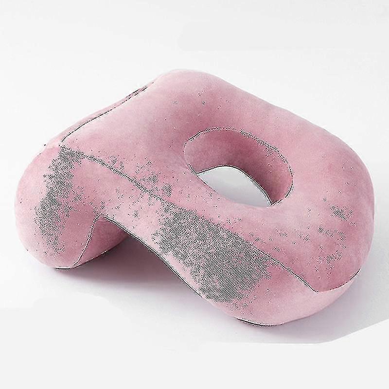 Multifunctional U-shaped Neck Pillow Nap Pp Filling Support Cushion Plush Solid Color Pillow