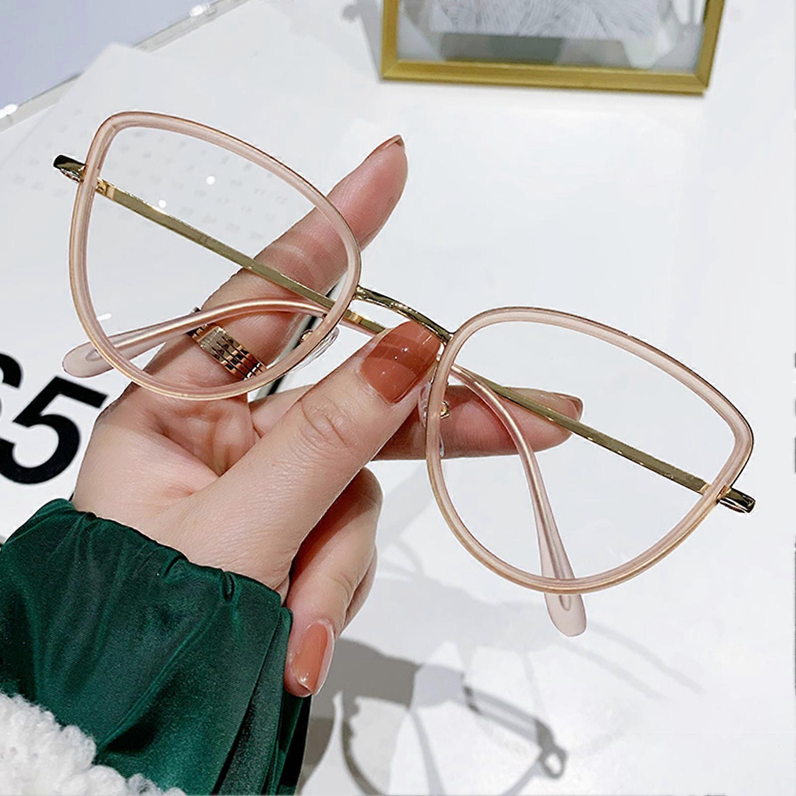 Blue Light Filter Computer Glasses Cat Eyes Frame Photochromic Lens UV Blocking Shades Eyewear for Gaming Students