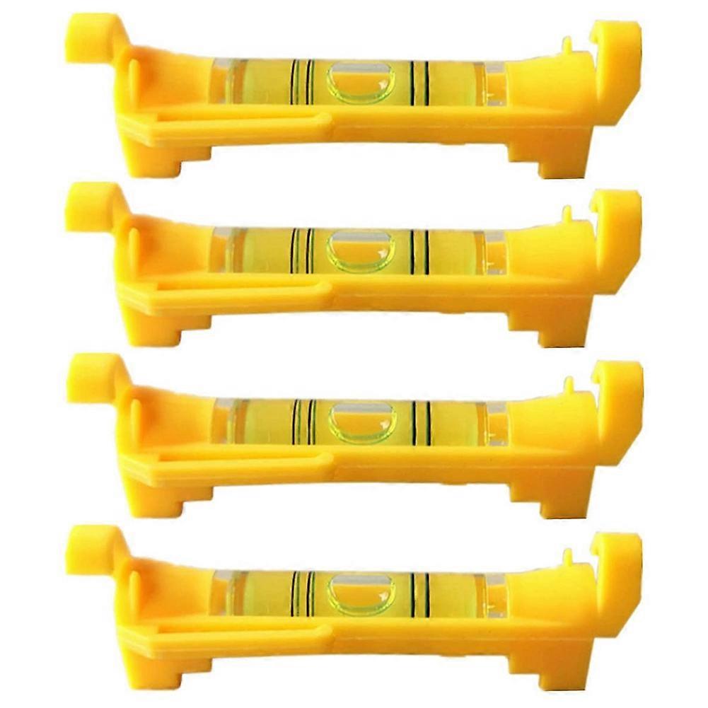 4Pcs String Level Hanging Line Bubble Levels for Leveling Surveying, Building Trades, Bricklaying, Etc. (Yellow)