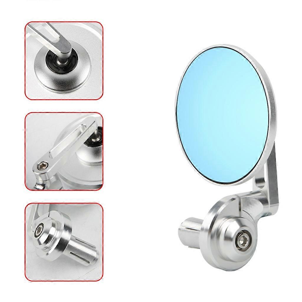 Motorcycles Scooter Rear View Mirrors Anti-Glare 7/8" Handlebar End Side Mirror