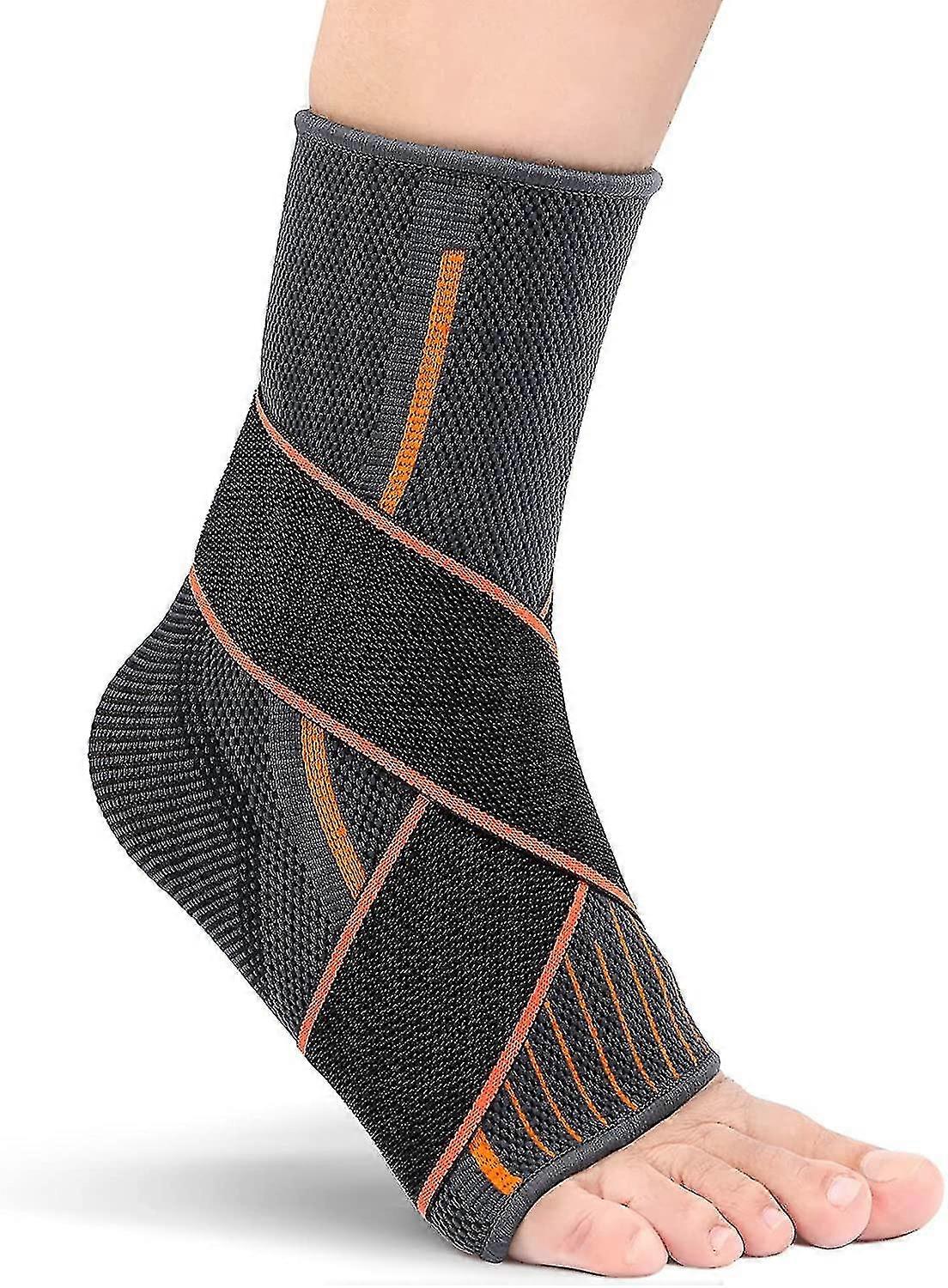 Ankle Brace Achilles Tendonitis Support, Ankle Foot Wrap Sleeve With Dual Strap, Plantar Fasciitis Compression Socks For Sports Protection Injury Reco