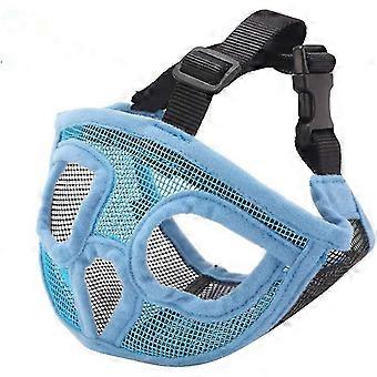 Short Muzzle Dog Muzzle- Adjustable Breathable Mesh Bulldog Muzzle