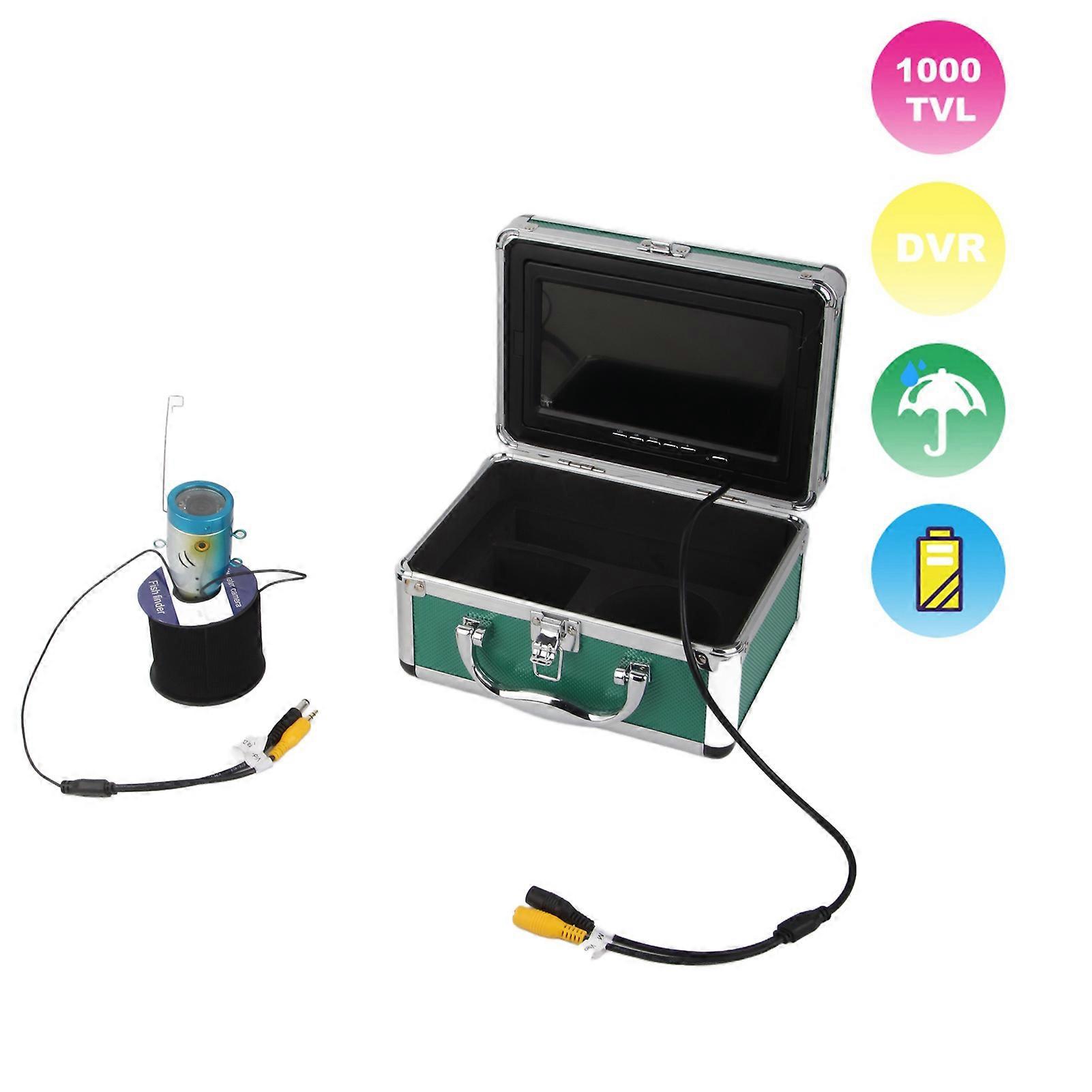 7in Monitor 15m 1000TVL Underwater Fishing Video Camera Fish Finder with 8G Memory Card 110240V