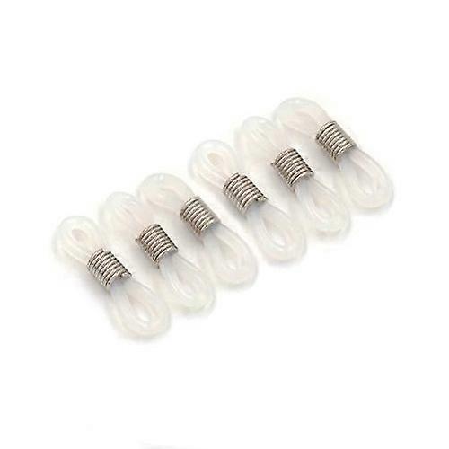 50 Pieces Eyeglass Chain Ends Adjustable Spring Rubber Ends Connectors