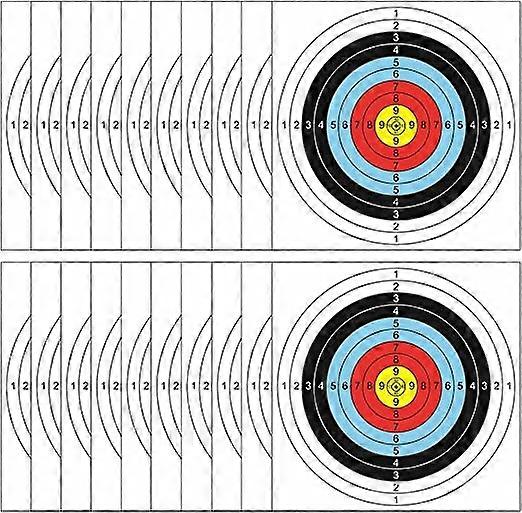 21pcs Archery Shooting Paper, Target Shooting Training Paper, 40x40cm Bow and Arrow Equipment Target Paper