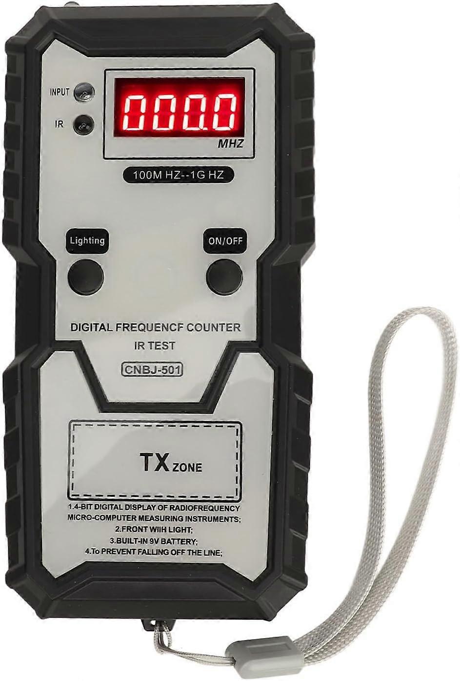 Fernschlüssel-Frequenztester, 100 MHZ bis 1 GHZ Infrarot-Signal-Frequenztester, tragbarer Schlüsselanhänger-Signaltester Digitales Frequenzmessgerät
