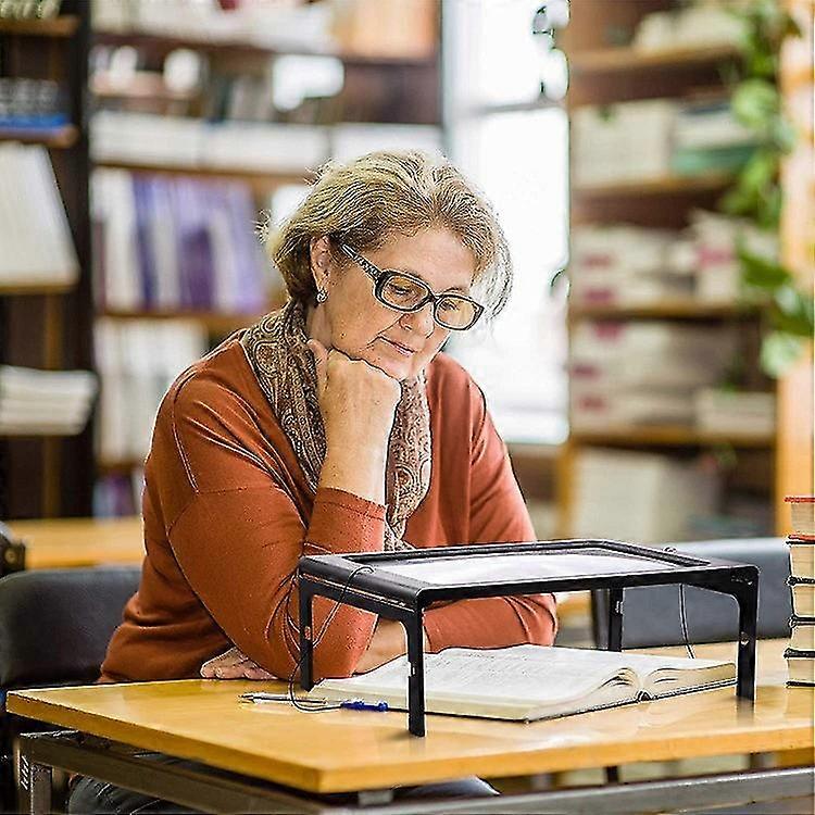 Foldable Standing Magnifier Gift Led Light Magnifier 12led Full Page Reading Magnifier
